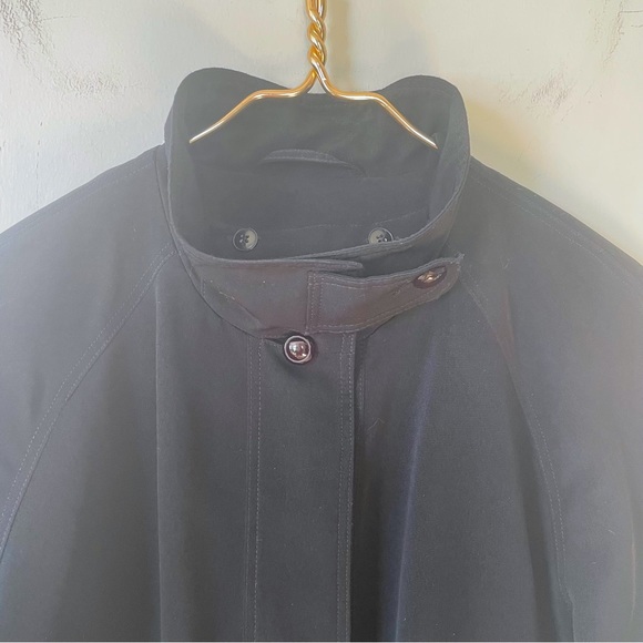 Fleet Street Fleece Lined Black Trench Coat 4P - Picture 4 of 12
